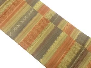 ふくれ織古代人物模様織出し全通袋帯